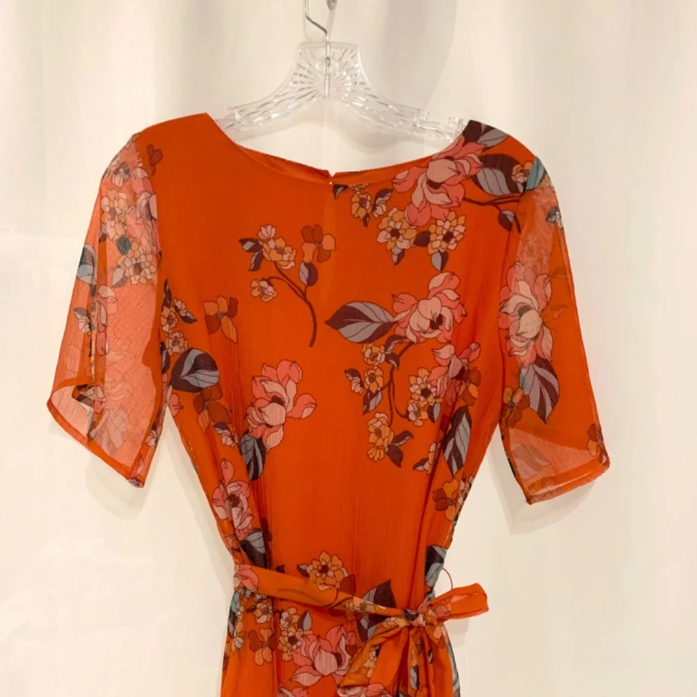 A New Day Orange Floral Dress - Picture 3 of 10